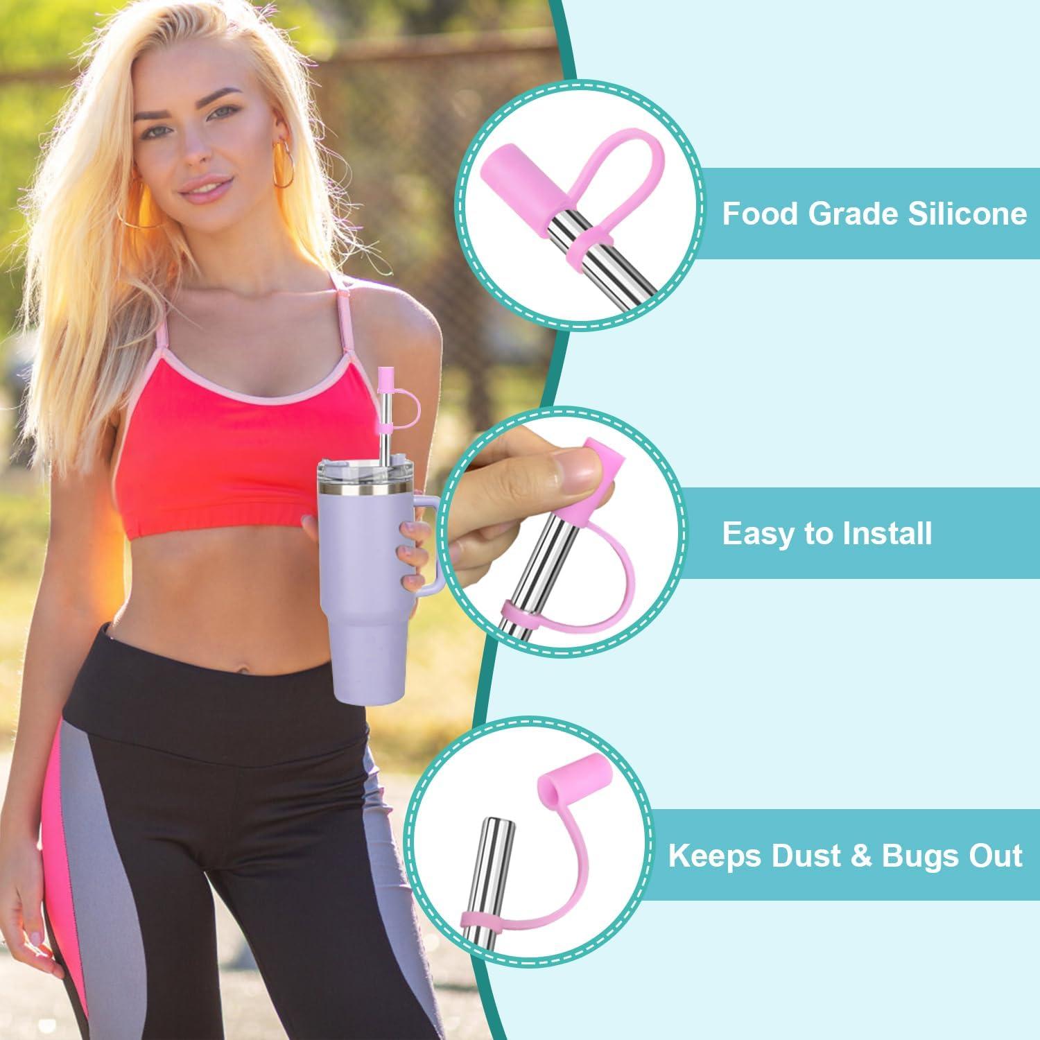 Juego de Popotes Reutilizables de Acero Inoxidable DKYEUD 6 PCS