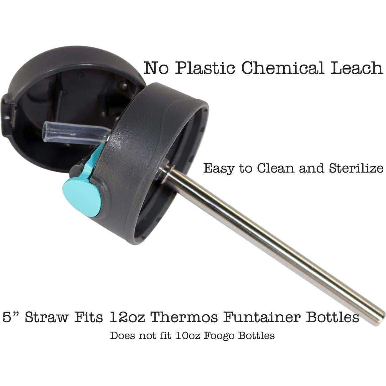 Popotes de Acero Inoxidable Cortos Mason Jar Lifestyle 12.7cm