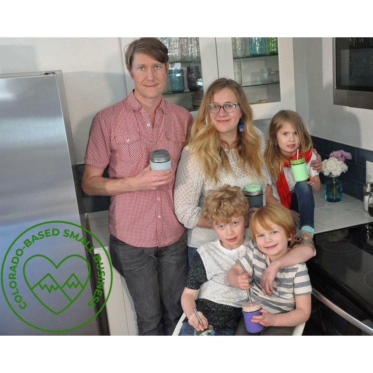 Popotes de Acero Inoxidable Cortos Mason Jar Lifestyle 12.7cm