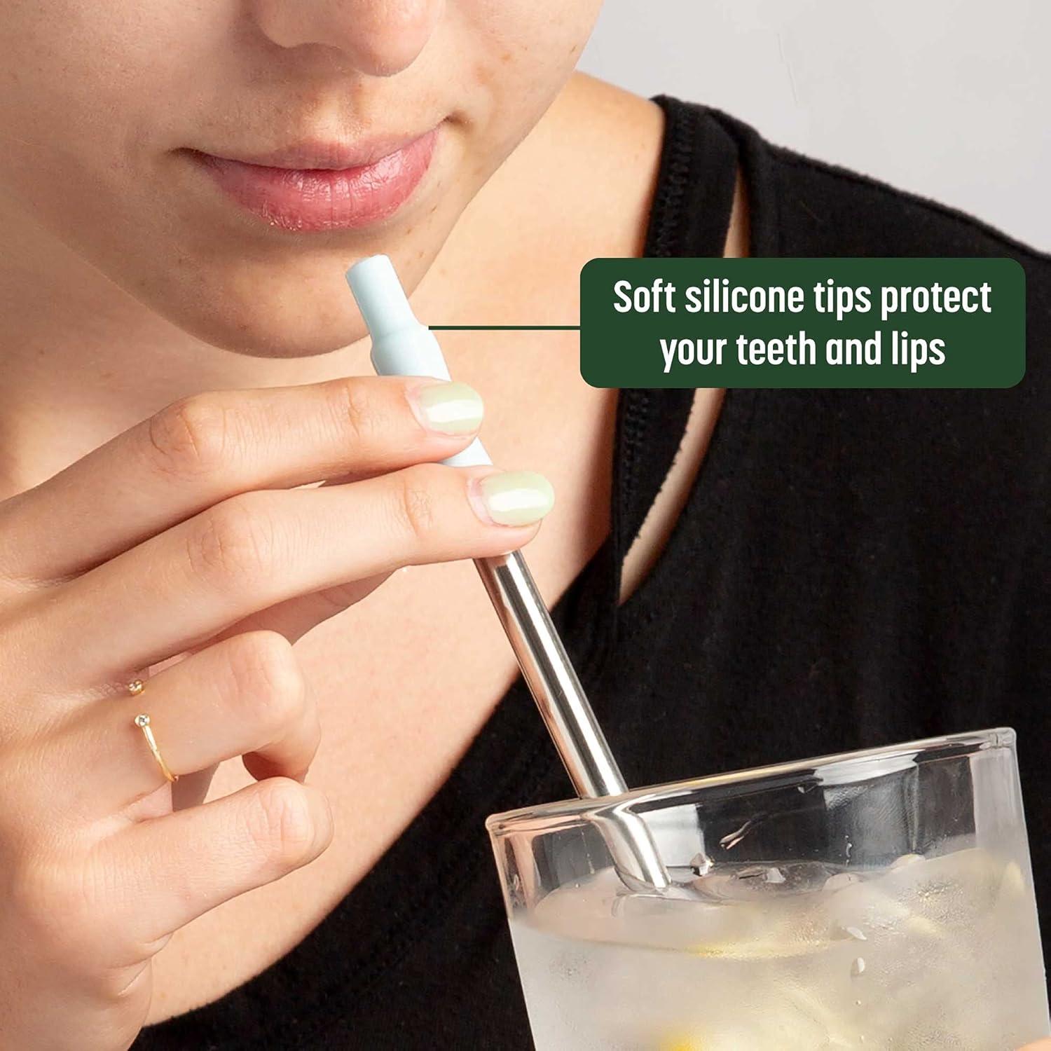 Set de Popotes Reutilizables Goodful Acero Inoxidable 8 Piezas