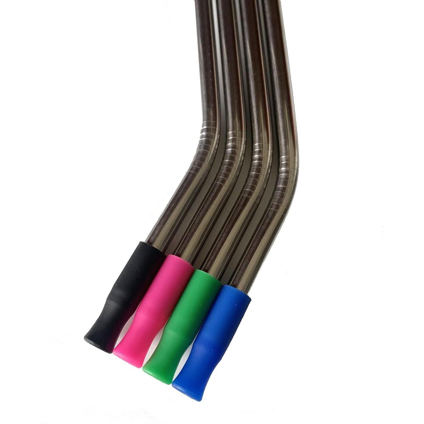 Popotes de Acero Inoxidable JIEFU 35cm Anchos Reutilizables 4pcs