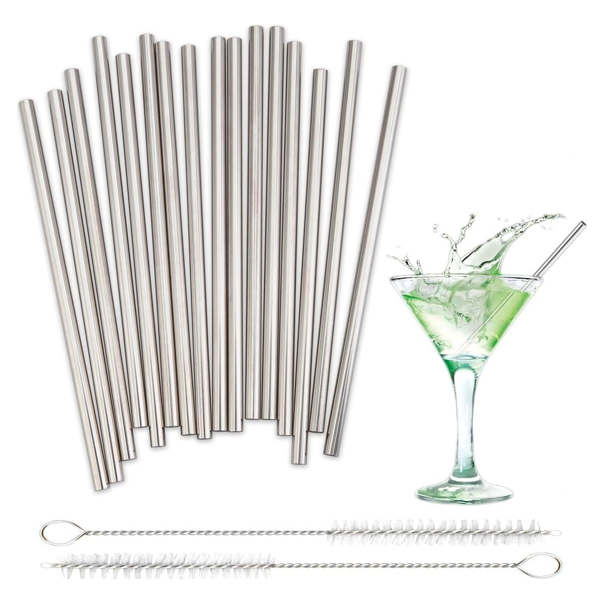 Paquete de 16 Pajitas de Metal Reutilizables MCEUS 12.7 cm