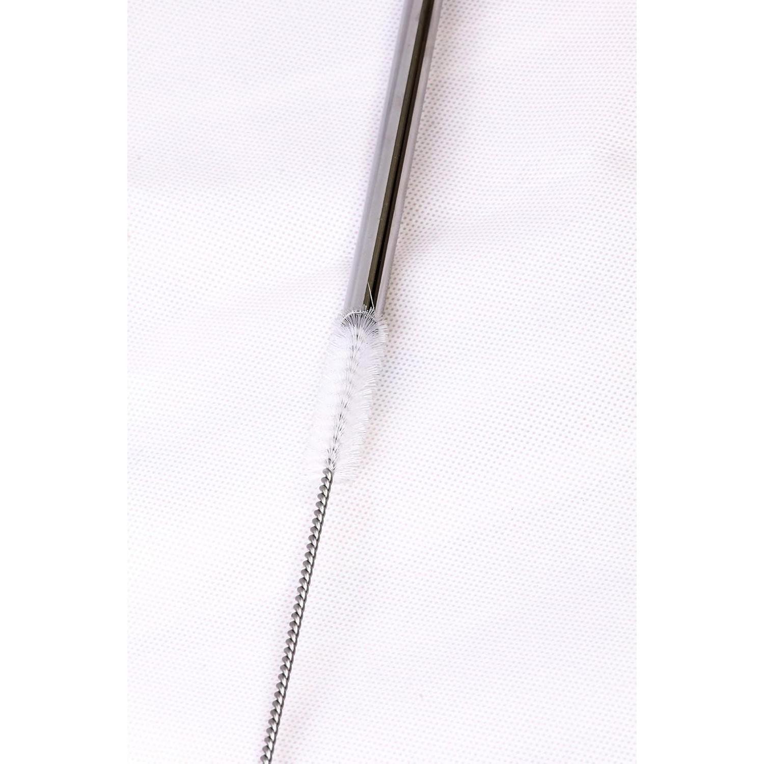 4 Popotes Jumbo Acero Inoxidable CocoStraw 35.56 cm + Puntas