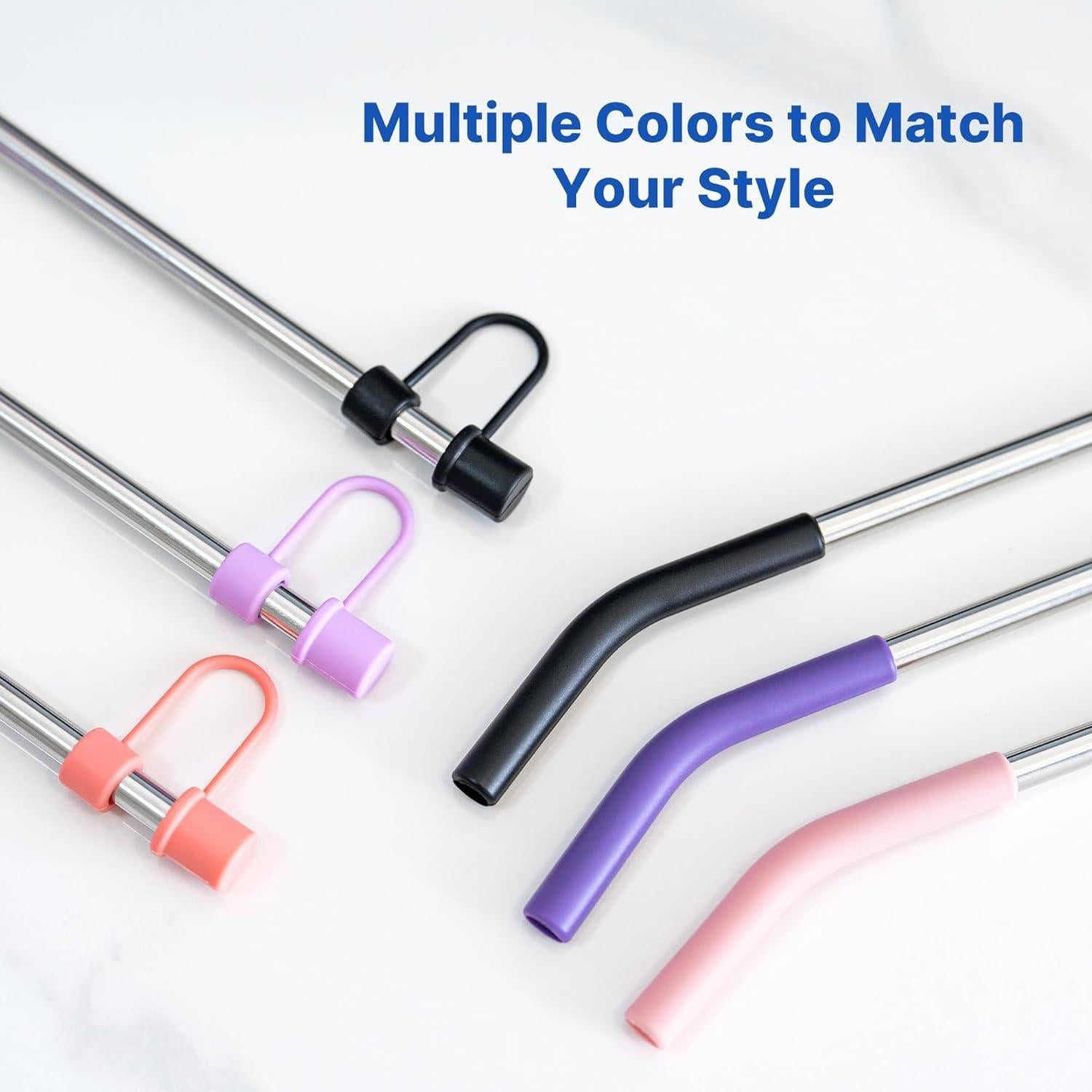 Popotes de Metal Diumepo 30 oz con Puntas de Silicona