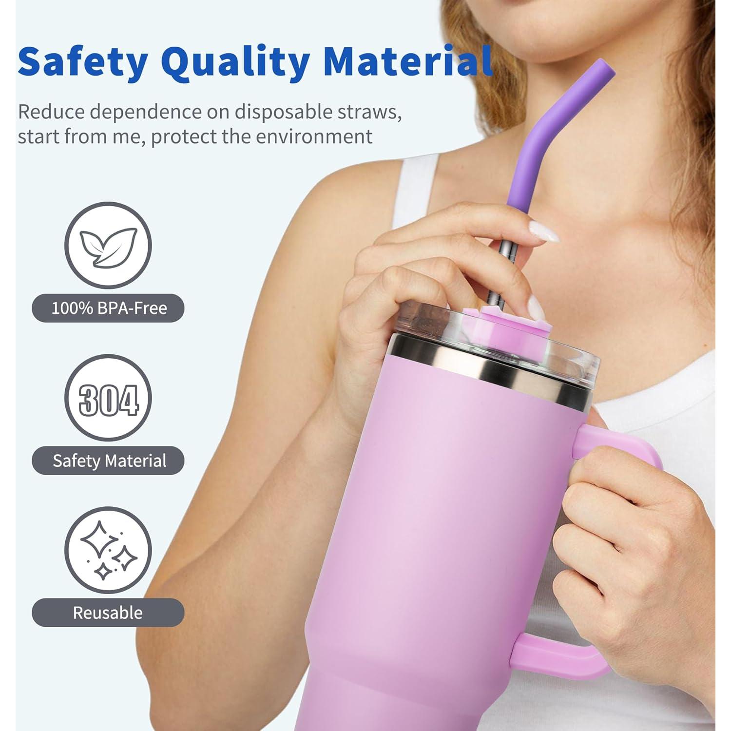 Popotes de Metal Diumepo 30 oz con Puntas de Silicona