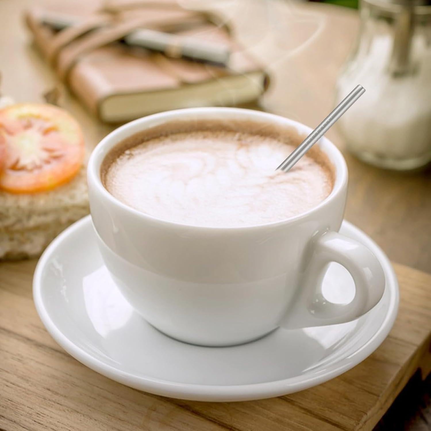 Popotes de Metal YINCL 15.24 cm 10 Pcs Acero Inoxidable Reutilizables