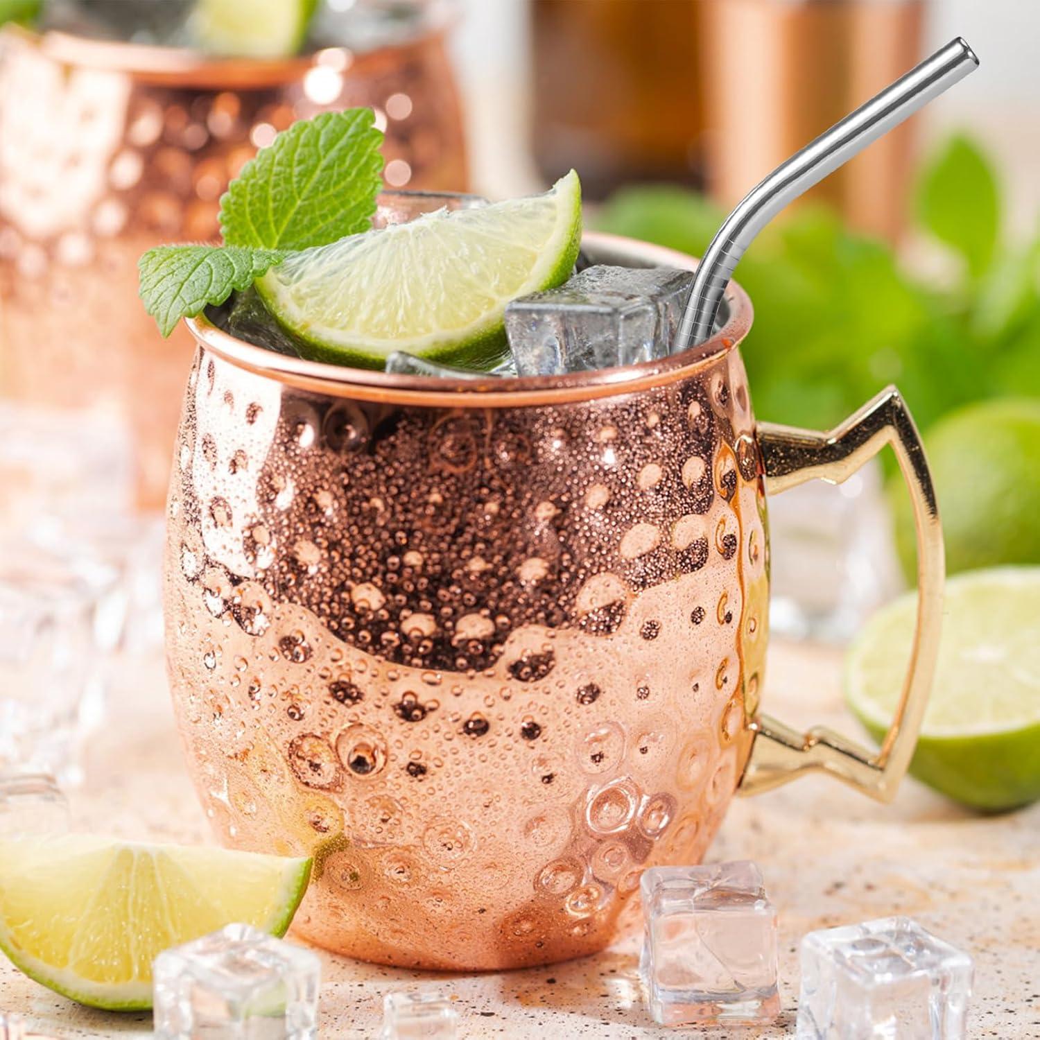 Popotes de Metal YINCL 15.24 cm 10 Pcs Acero Inoxidable Reutilizables