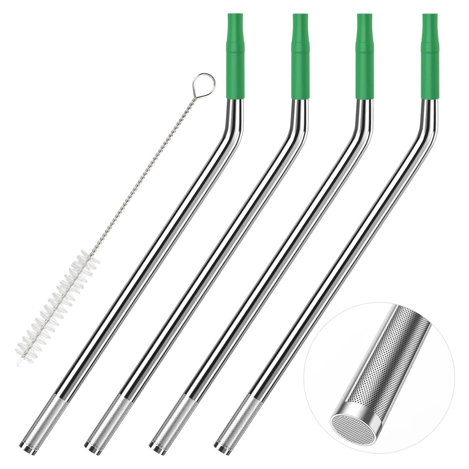 Pajitas de Acero Inoxidable YEOSEN con Filtro Desmontable - 4 Unidades