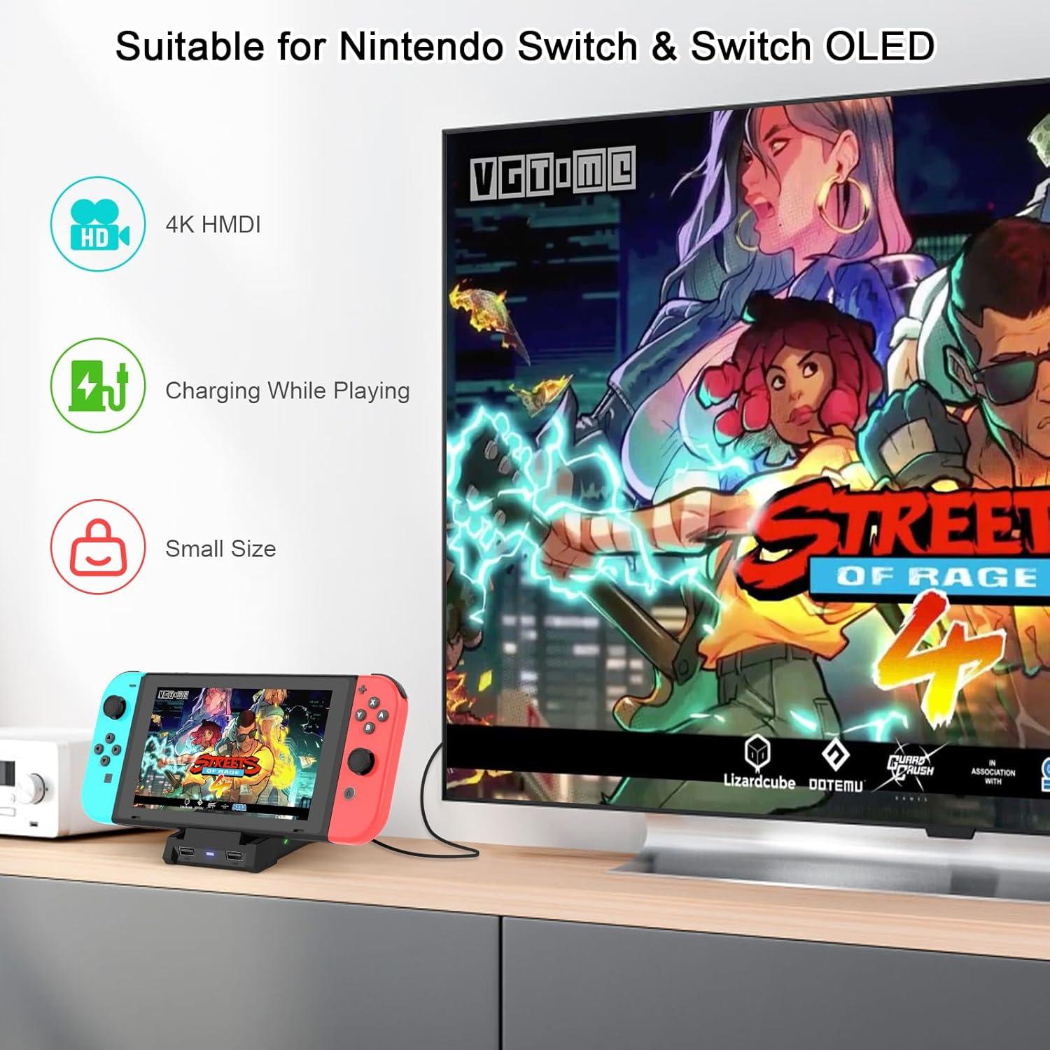 Dock para Nintendo Switch ID CHINSION 4K HDMI Type-C USB