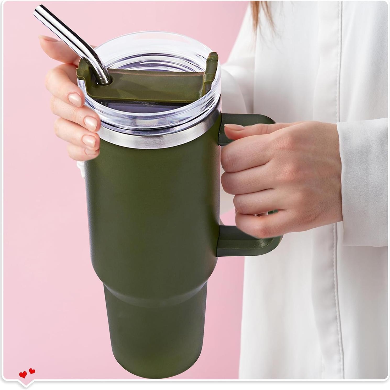 Popotes de Metal Wobye 10mm Extra Anchos para Tumbler 40 oz