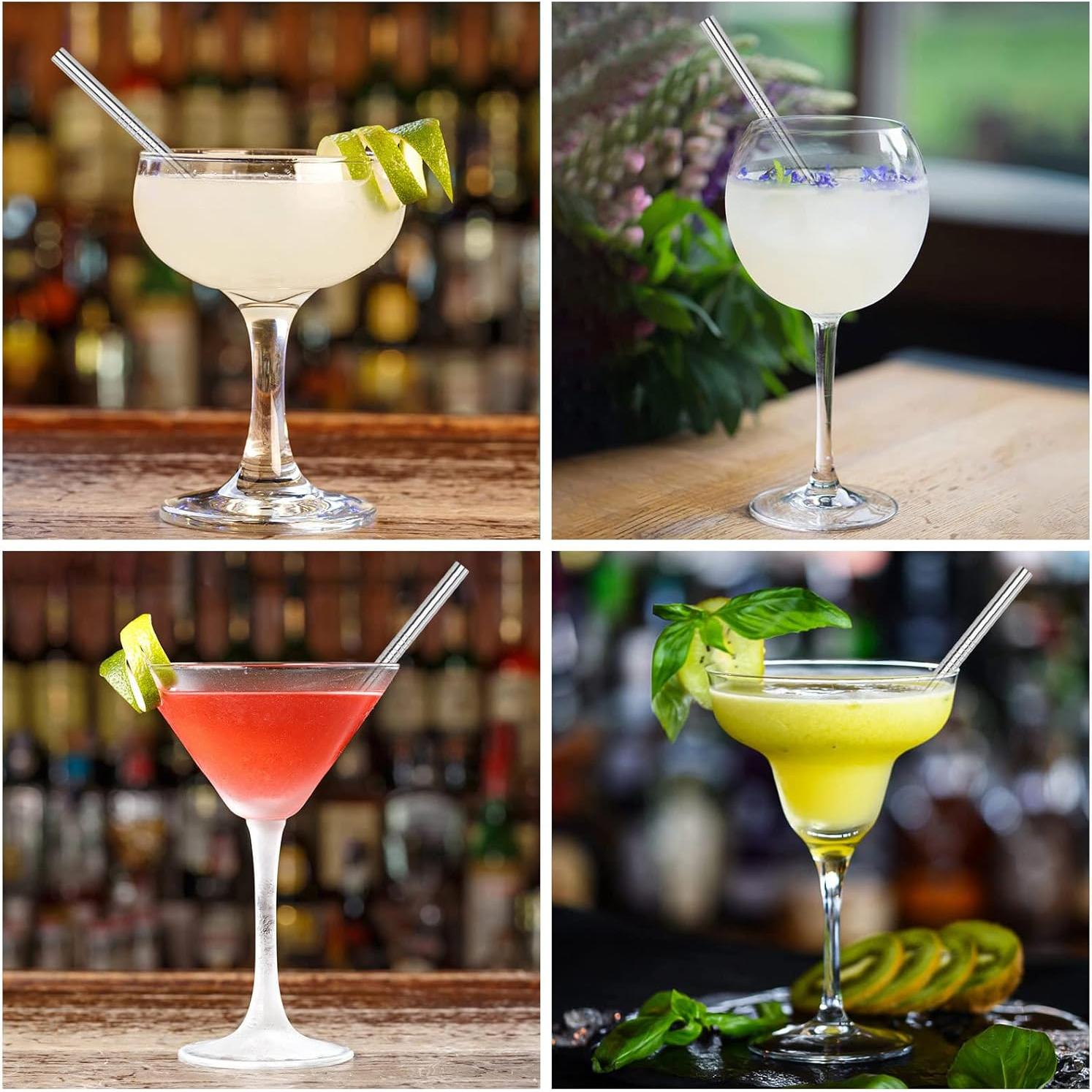 Popotes de Acero Inoxidable Reutilizables Kiemeu 14 cm - 8 Unidades