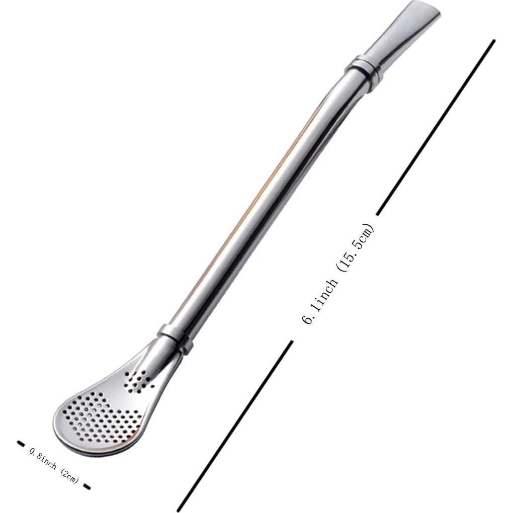 Bombilla de Yerba Mate Beruth Acero Inoxidable 15.24 cm 3 Piezas