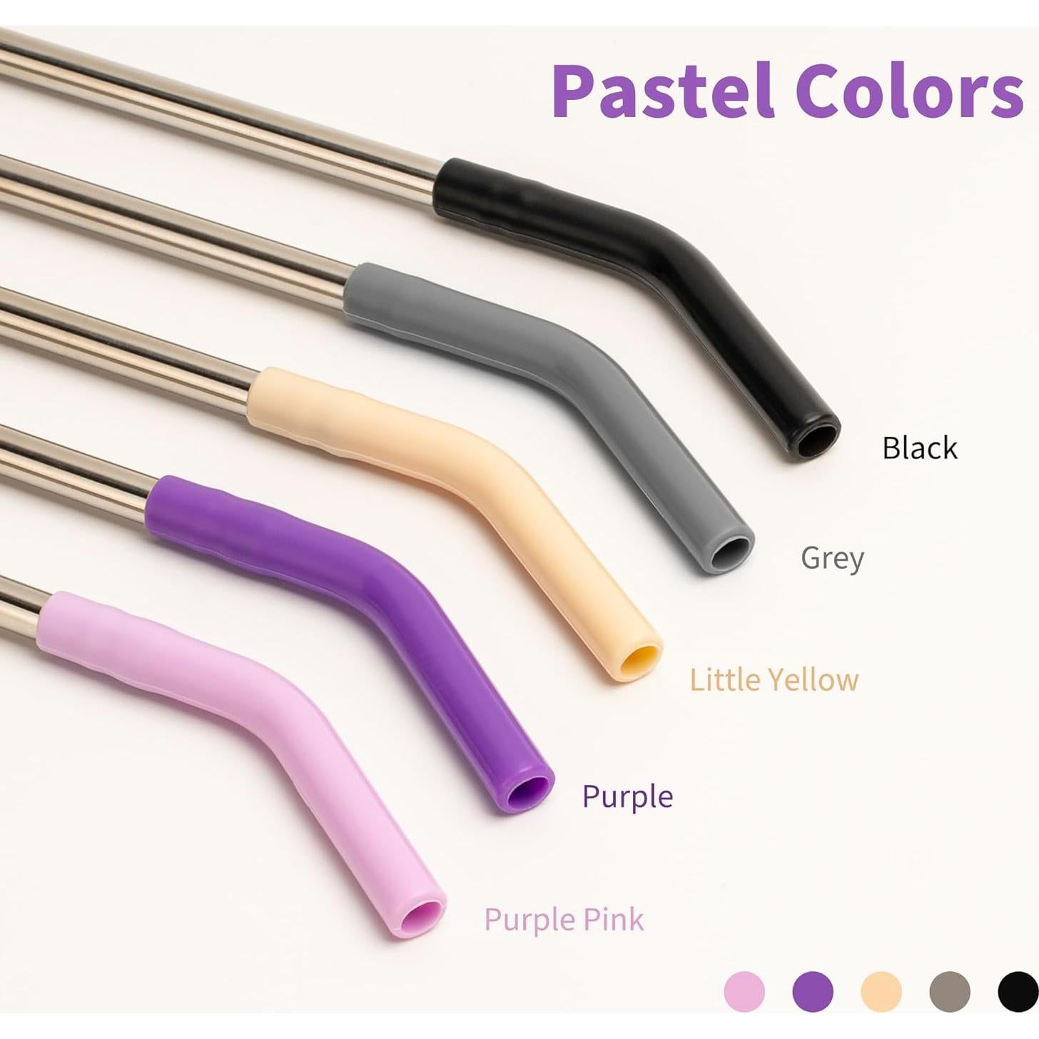 Popote de Acero Inoxidable Diumepo 30 oz con Punta de Silicona