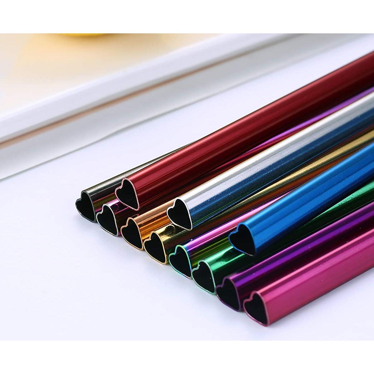 Juego de 5 Popotes de Acero Inoxidable Vilihkc con Cepillo