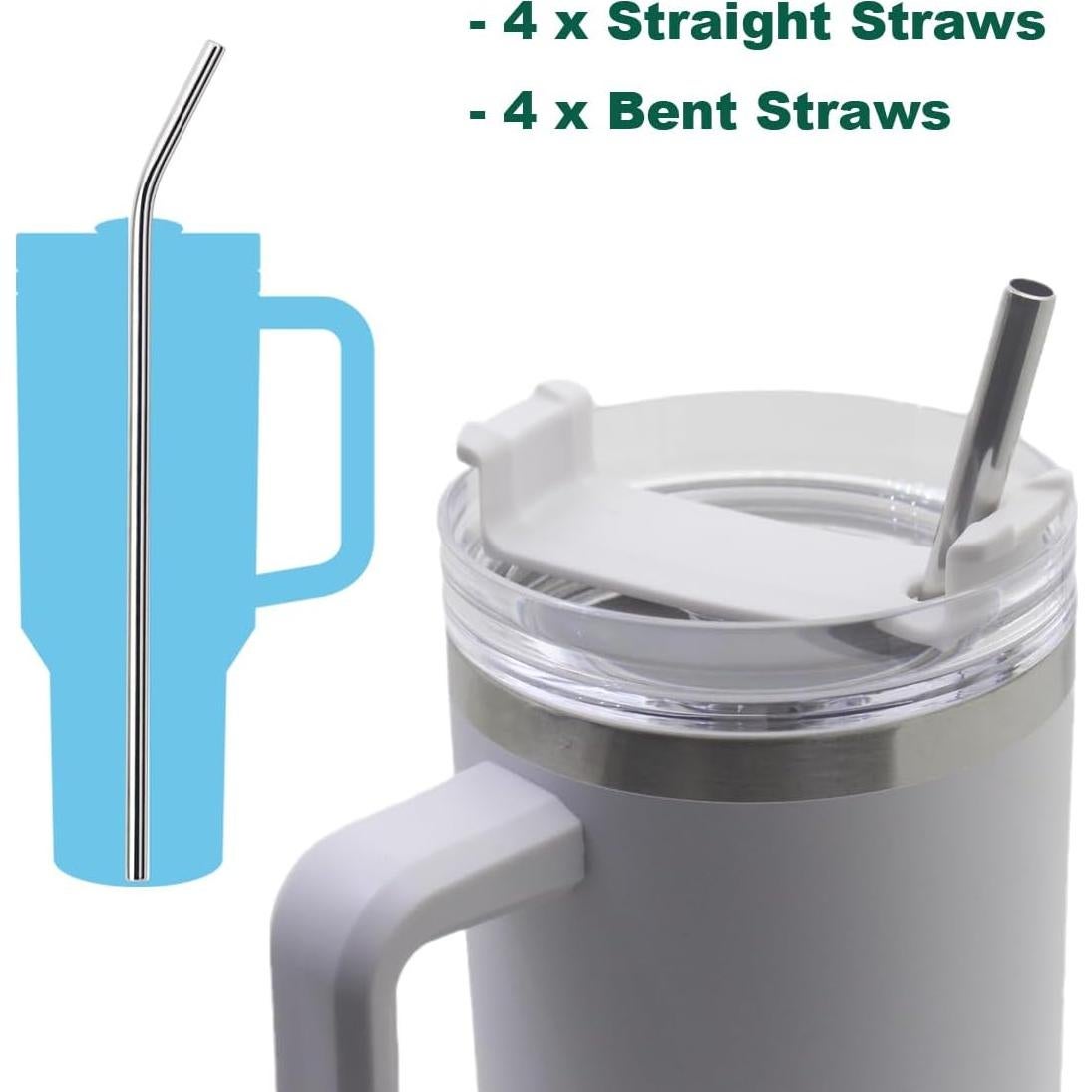 Paquete de 8 Pajillas Metálicas Reutilizables MCEUS 30.5 cm