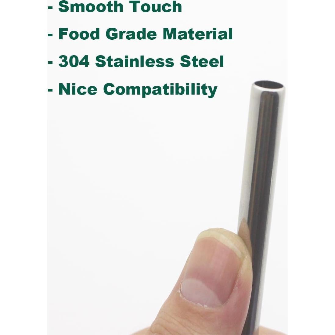 Paquete de 8 Pajillas Metálicas Reutilizables MCEUS 30.5 cm