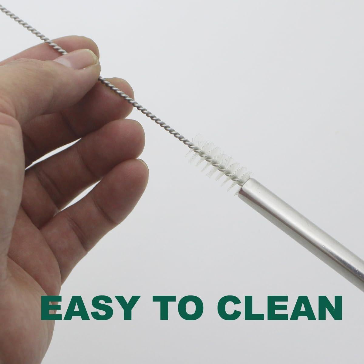 Paquete de 12 Pajitas de Metal Reutilizables MCEUS 12cm