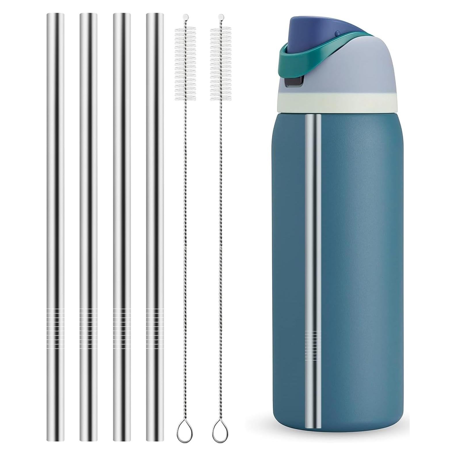 Popotes de Acero Inoxidable Reutilizables XZESH para Botella Owala 40 oz