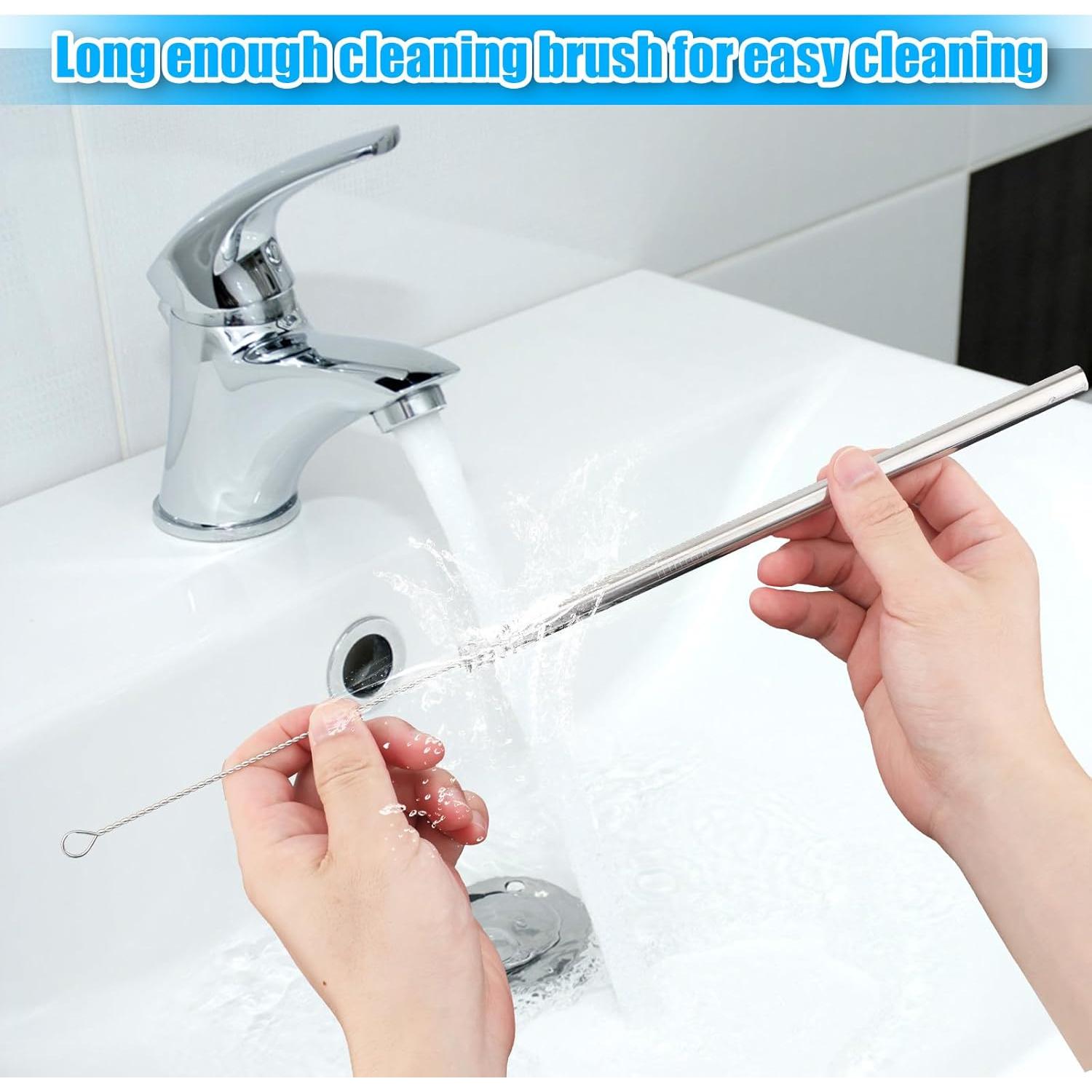 4 Pajitas de Acero Inoxidable Lasuroa para Botellas Owala 24oz 32oz