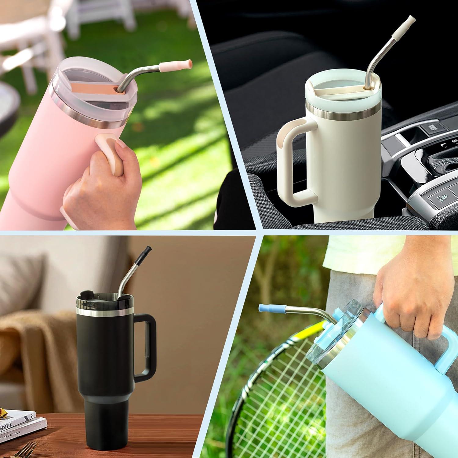 Popotes de Acero Inoxidable Prurex 30oz con Puntas de Silicona