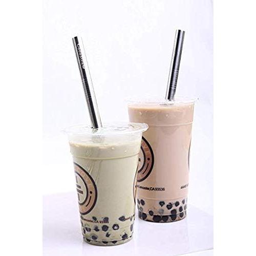 Popotes de Acero Inoxidable Extra Ancho CocoStraw 12mm x 24.2cm