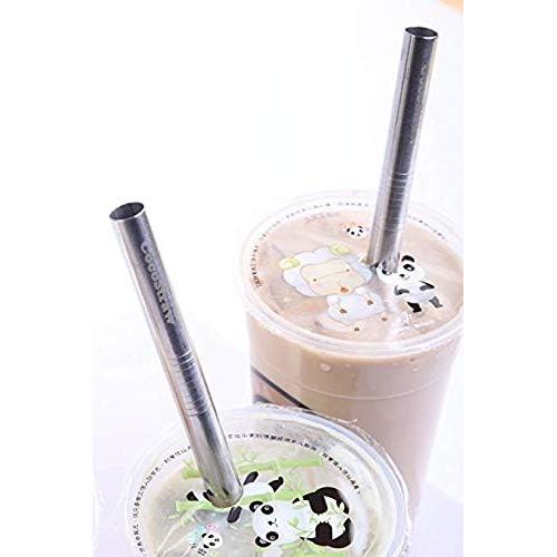 Popotes de Acero Inoxidable Extra Ancho CocoStraw 12mm x 24.2cm