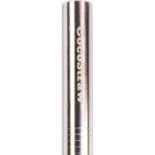 Popotes de Acero Inoxidable Extra Ancho CocoStraw 12mm x 24.2cm