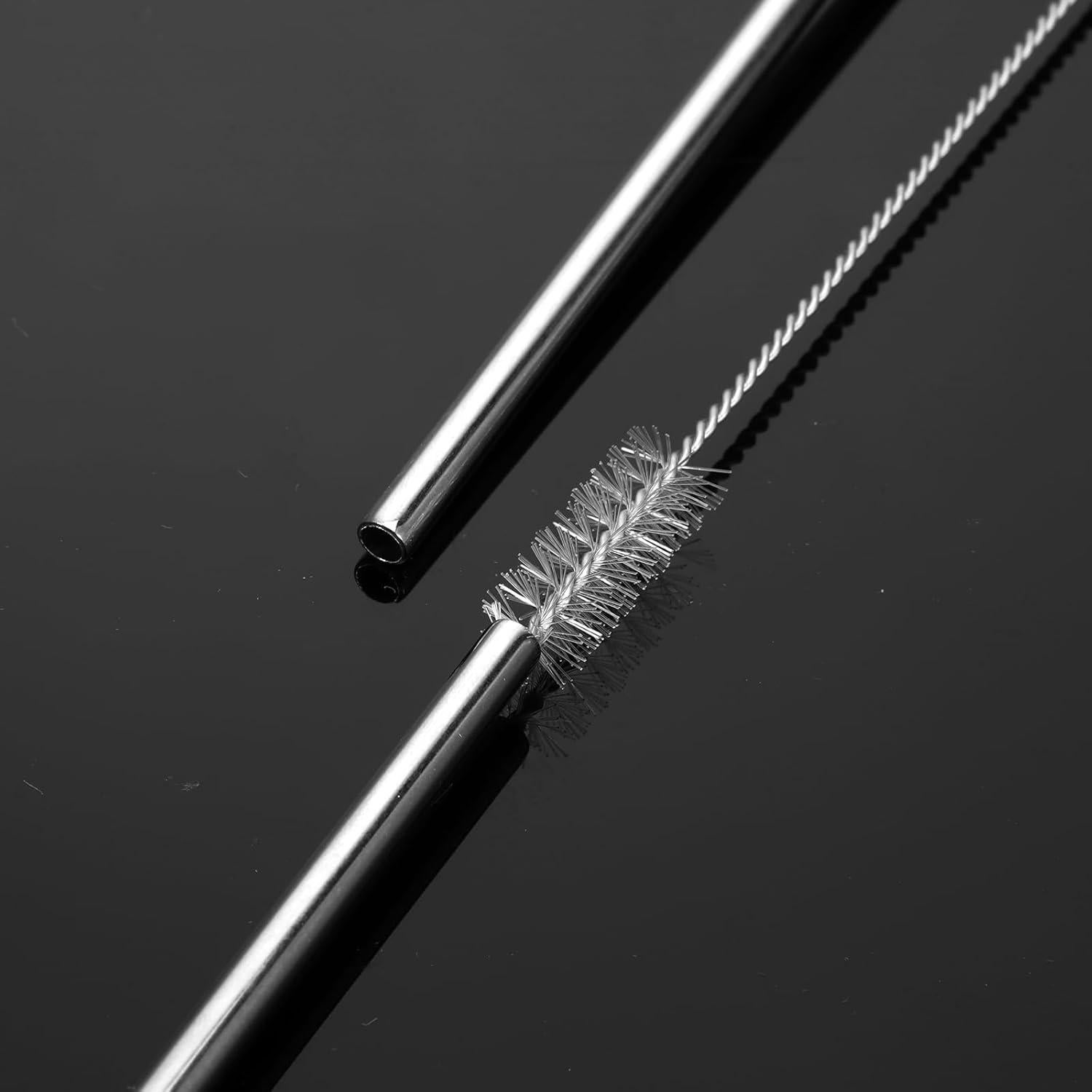 Juego de 6 Pajitas de Cuchara de Acero Inoxidable Alrhso