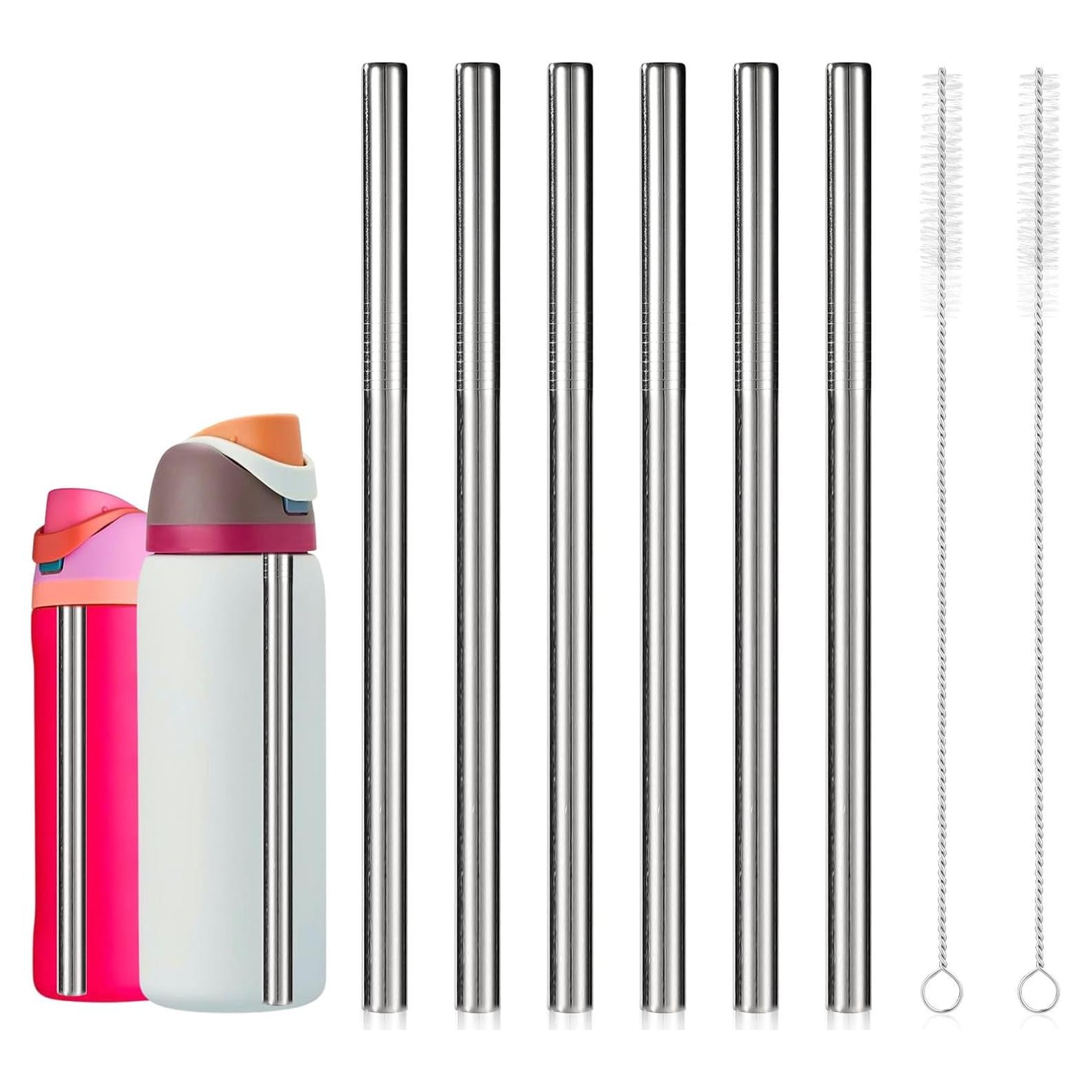 6 Pajitas de Acero Inoxidable Lyreh para Botellas Owala 24oz/32oz