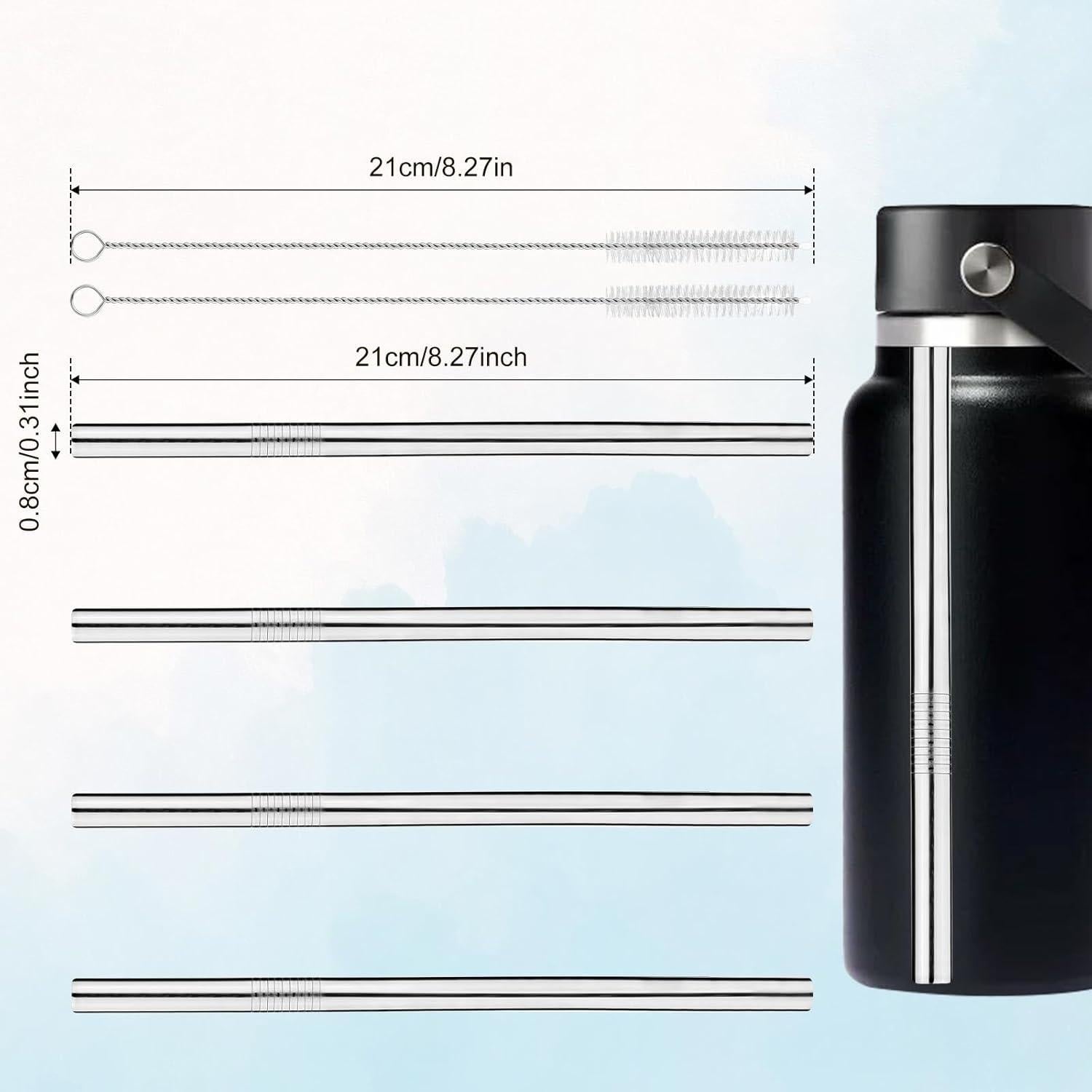 4 Popotes de Acero Inoxidable Lyreh para Hydro Flask 32oz