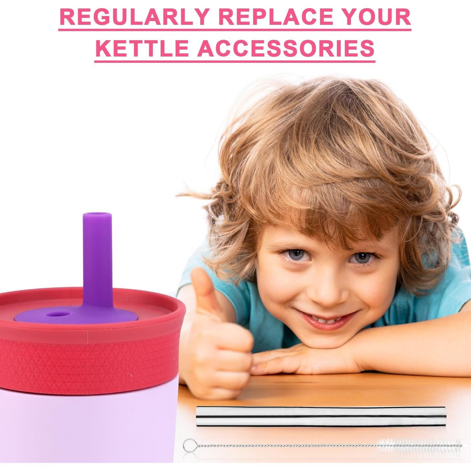 4 Popotes de Acero Inoxidable Reutilizables Gosknor 12 Oz