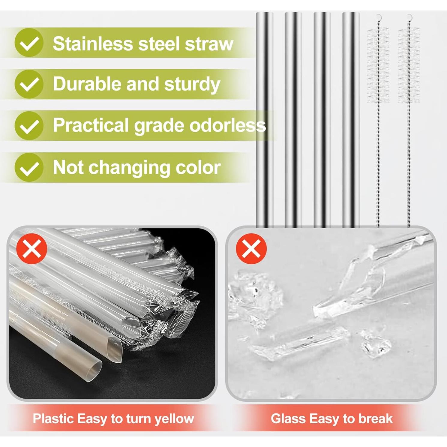 6 Popotes de Metal Reutilizables XZESH para Owala 30oz