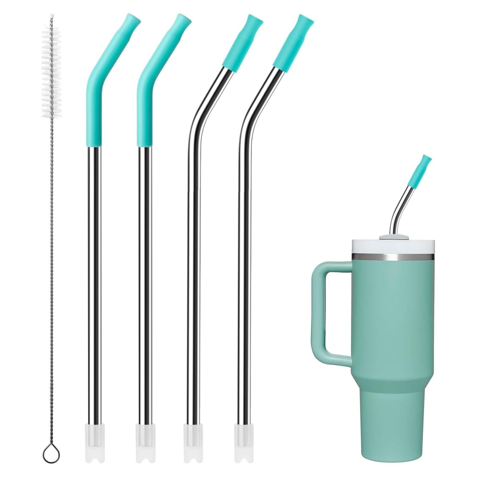 4 Pajitas de Metal Reutilizables Soledea para Vasos 40 oz