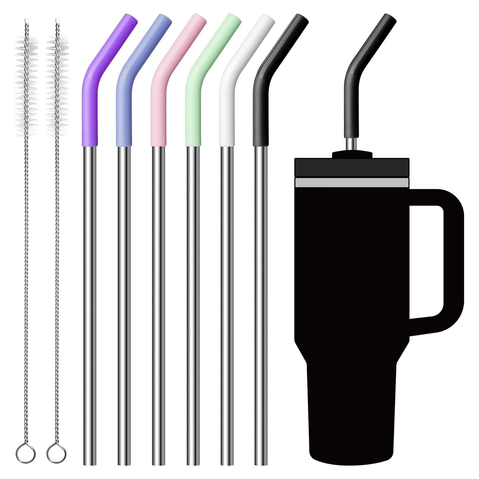 Popotes Metálicos Reutilizables Lpaacat para Taza 40 oz