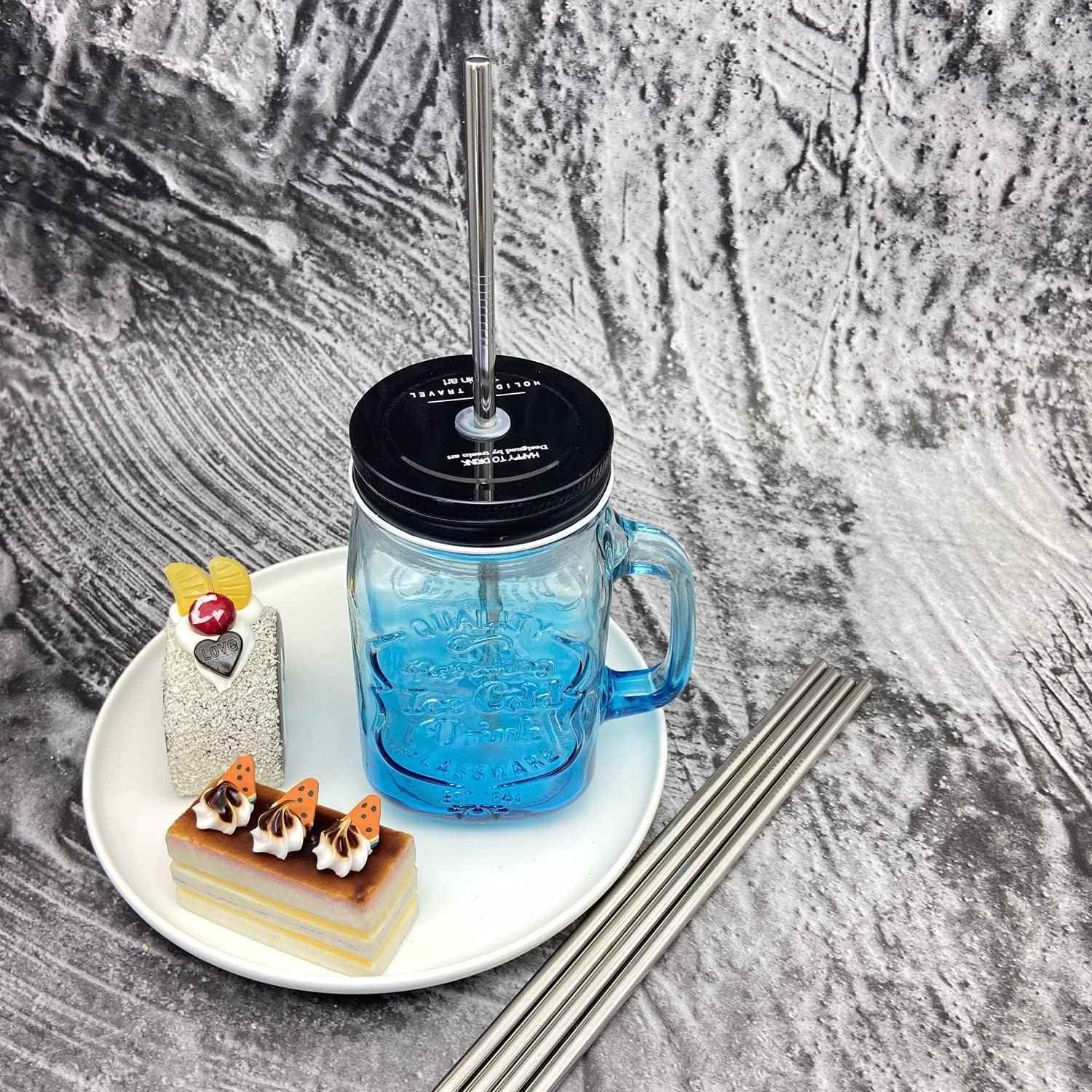 Popotes de Metal Reutilizables NiceCaTeLe 50 Piezas 215mm Plata