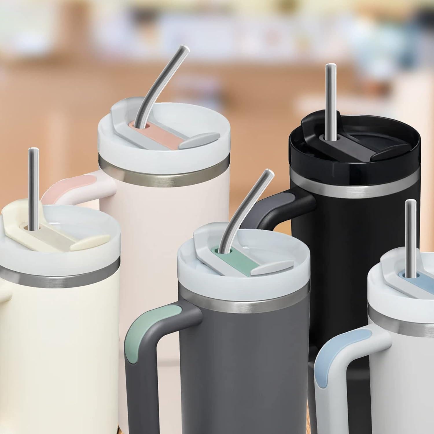 Popotes de Acero Inoxidable JAYOBGO para Stanley 40oz - 6PCS