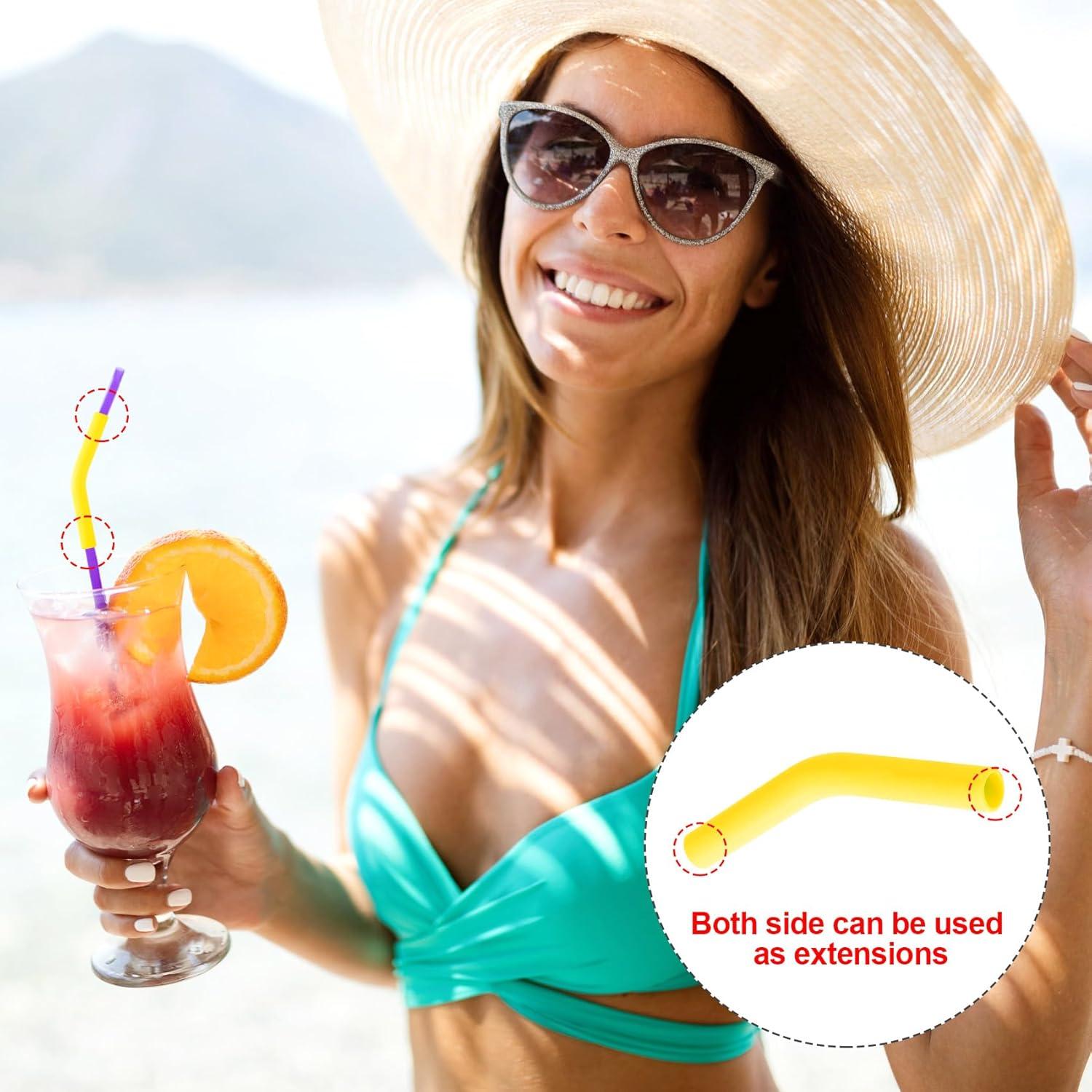 6 Puntas de Silicona para Popotes de Metal HINZIC 8mm Ecológicas