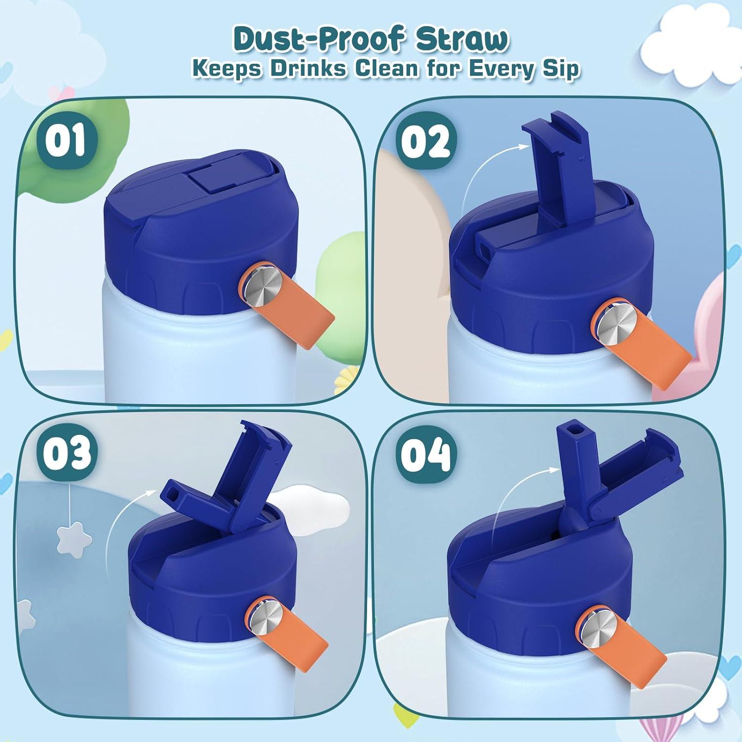 Botella de Agua Aislada GoKEDA 18oz para Niños - 2 Piezas