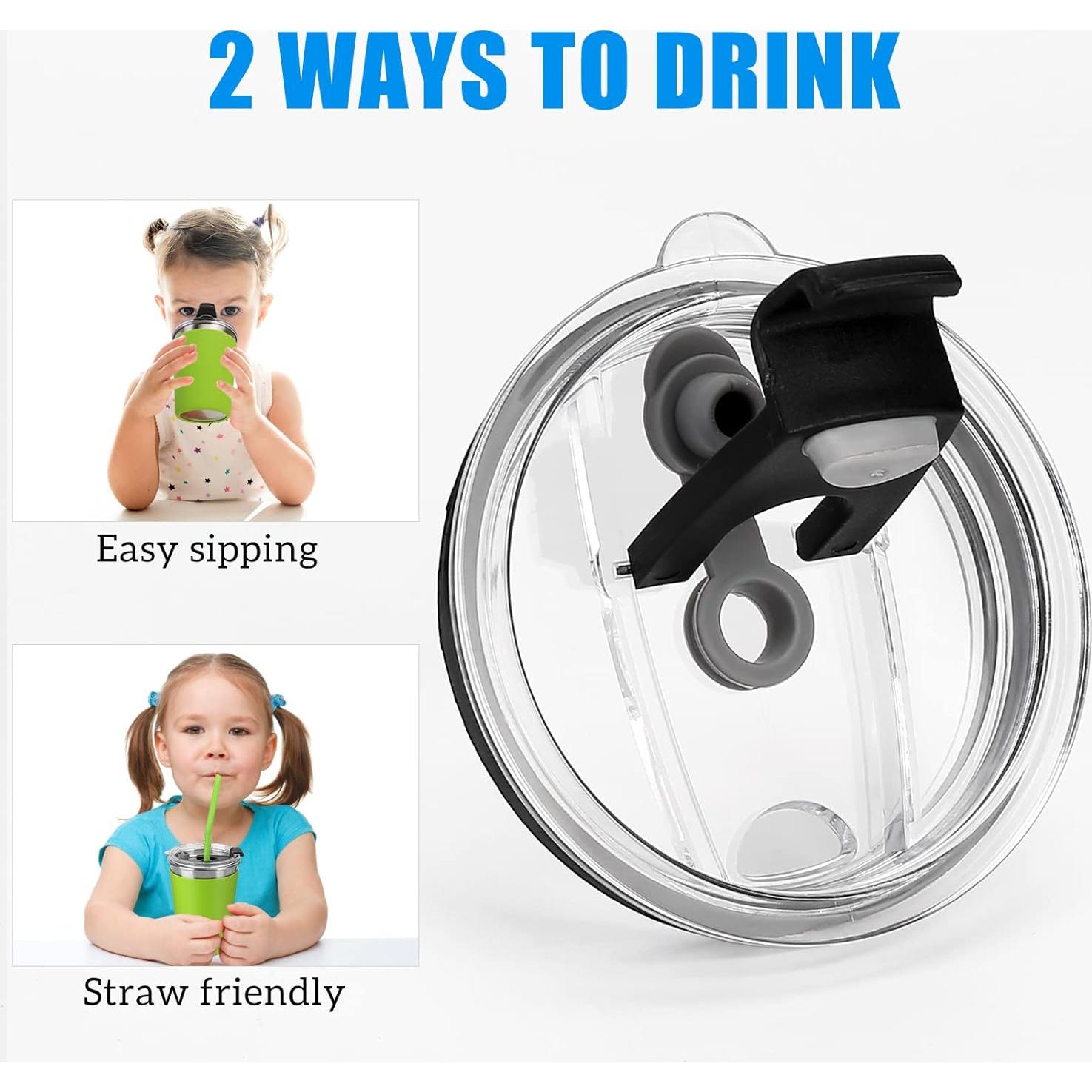 5 Vasos de Acero Inoxidable ShineMe 12oz con Pajitas Silicona