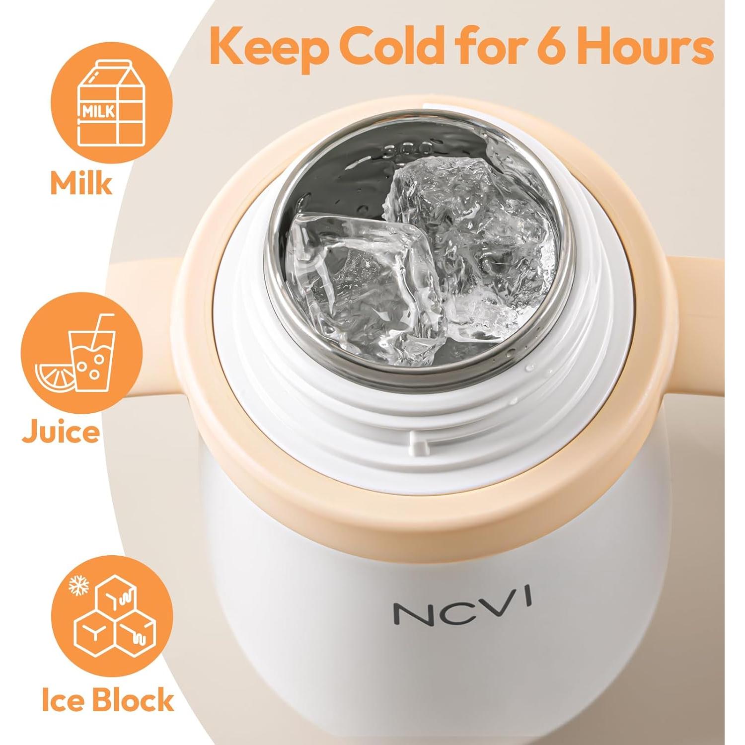 Taza de Acero Inoxidable NCVI Amarilla 295ml a Prueba de Derrames