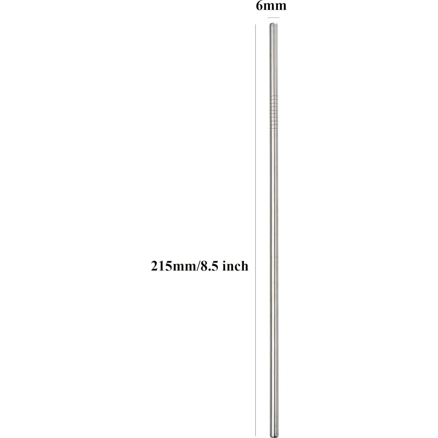 Popotes de Metal Reutilizables NiceCaTeLe 100 Piezas 21.5 cm