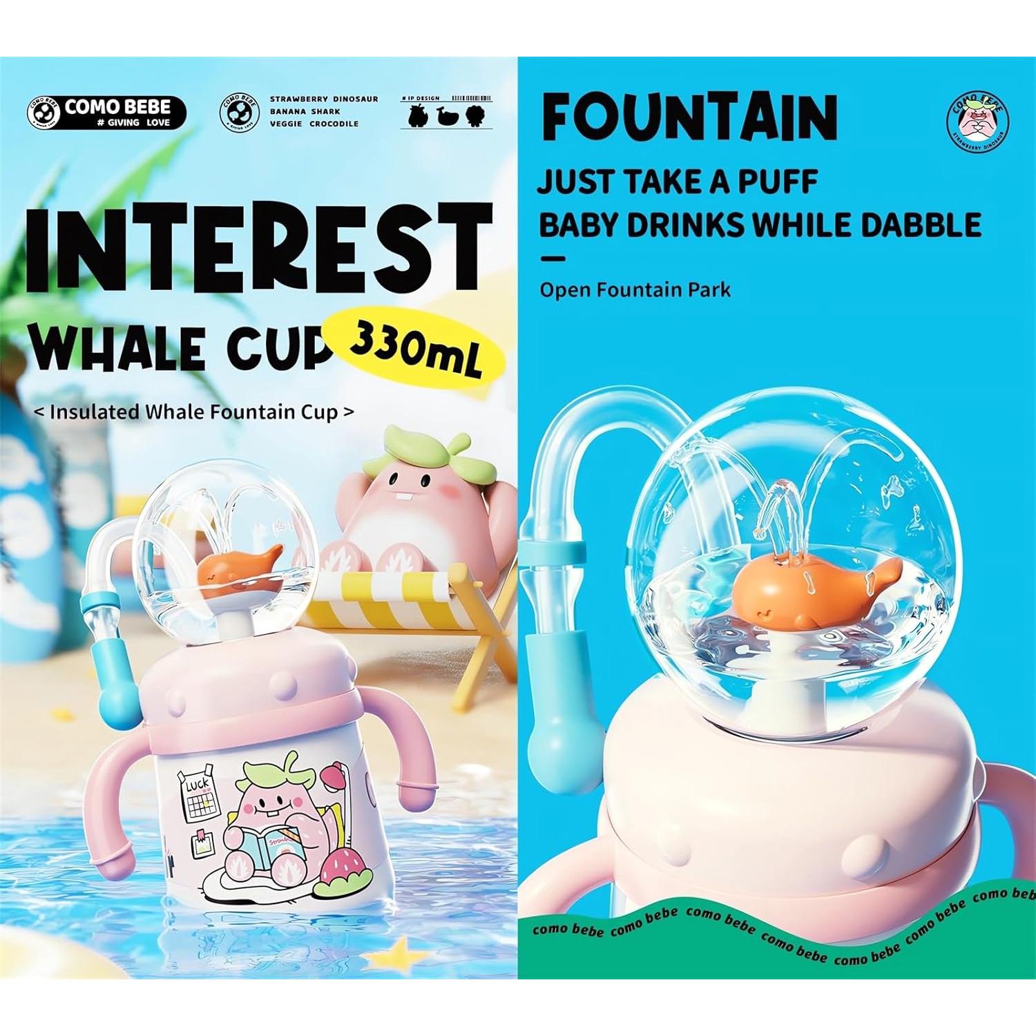 Taza de Acero Inoxidable LIONICE 710ml con Chorro de Ballena