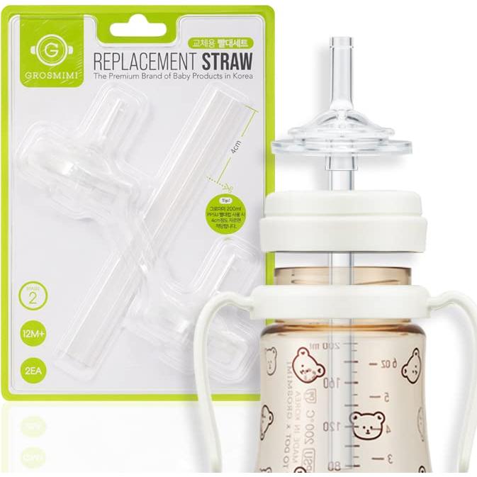 Kit de Popotes de Silicona Grosmimi 2 Unidades Etapa 2