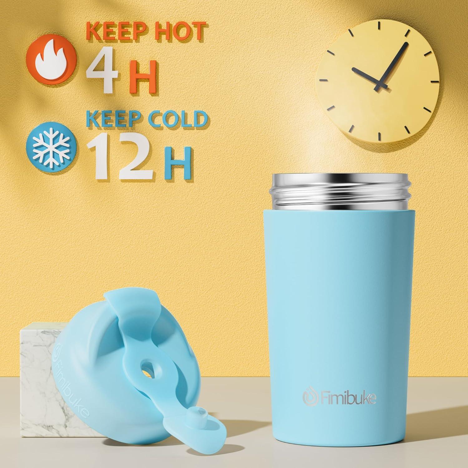 Taza Aislada para Niños Fimibuke 295 ml con Popote a Prueba de Derrames