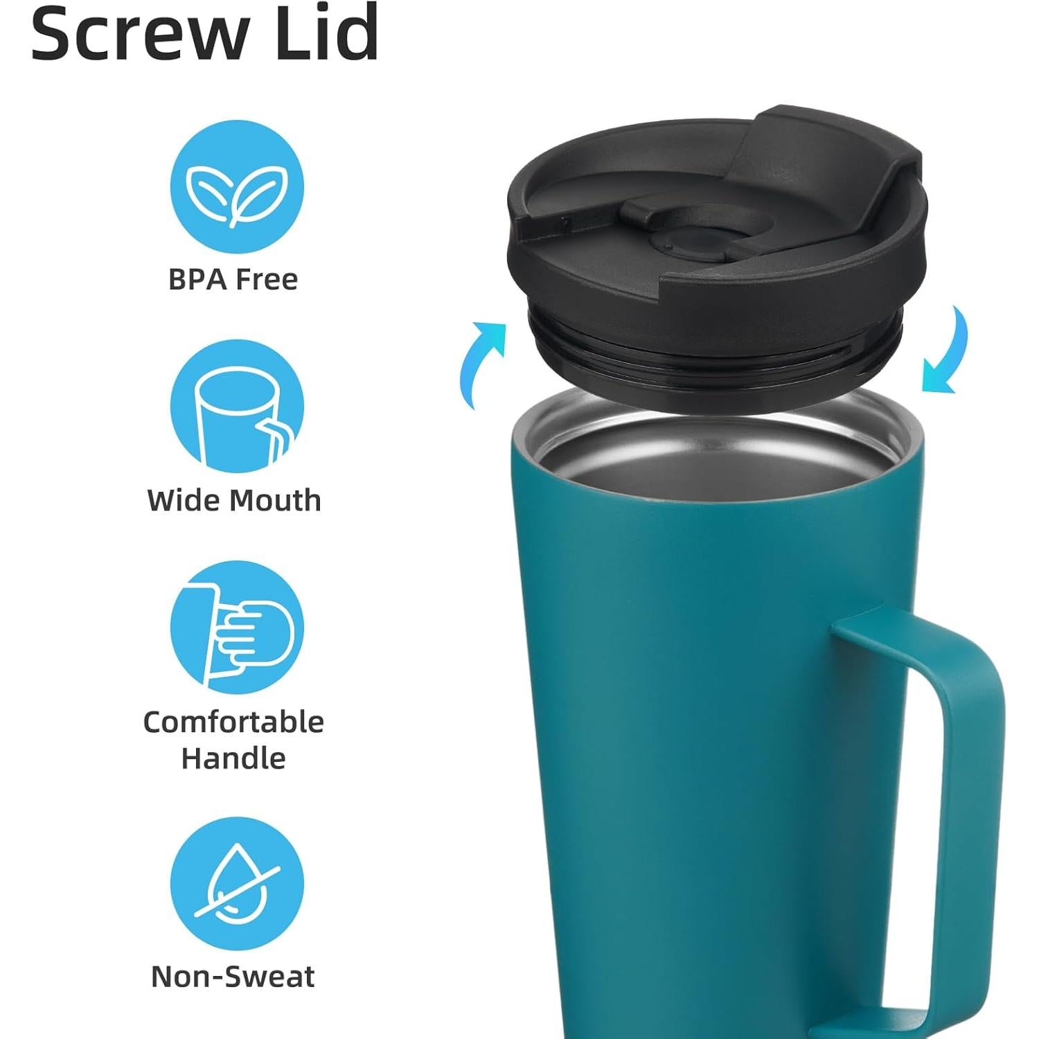 Vaso Aislado Konokyo 22 Oz Acero Inoxidable Azul