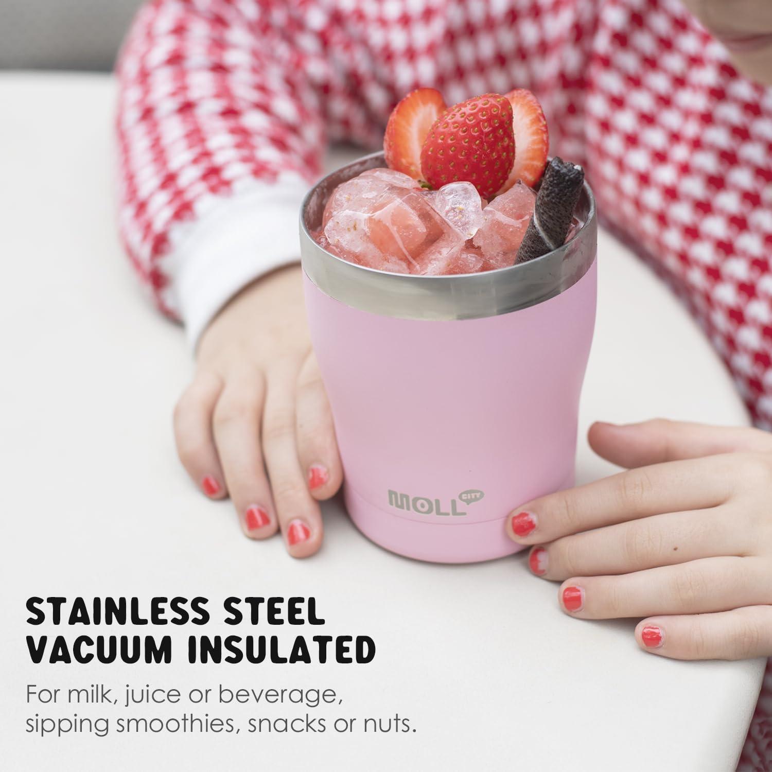 Vasos para Niños Mollcity 2 Paquete 266ml Acero Inoxidable