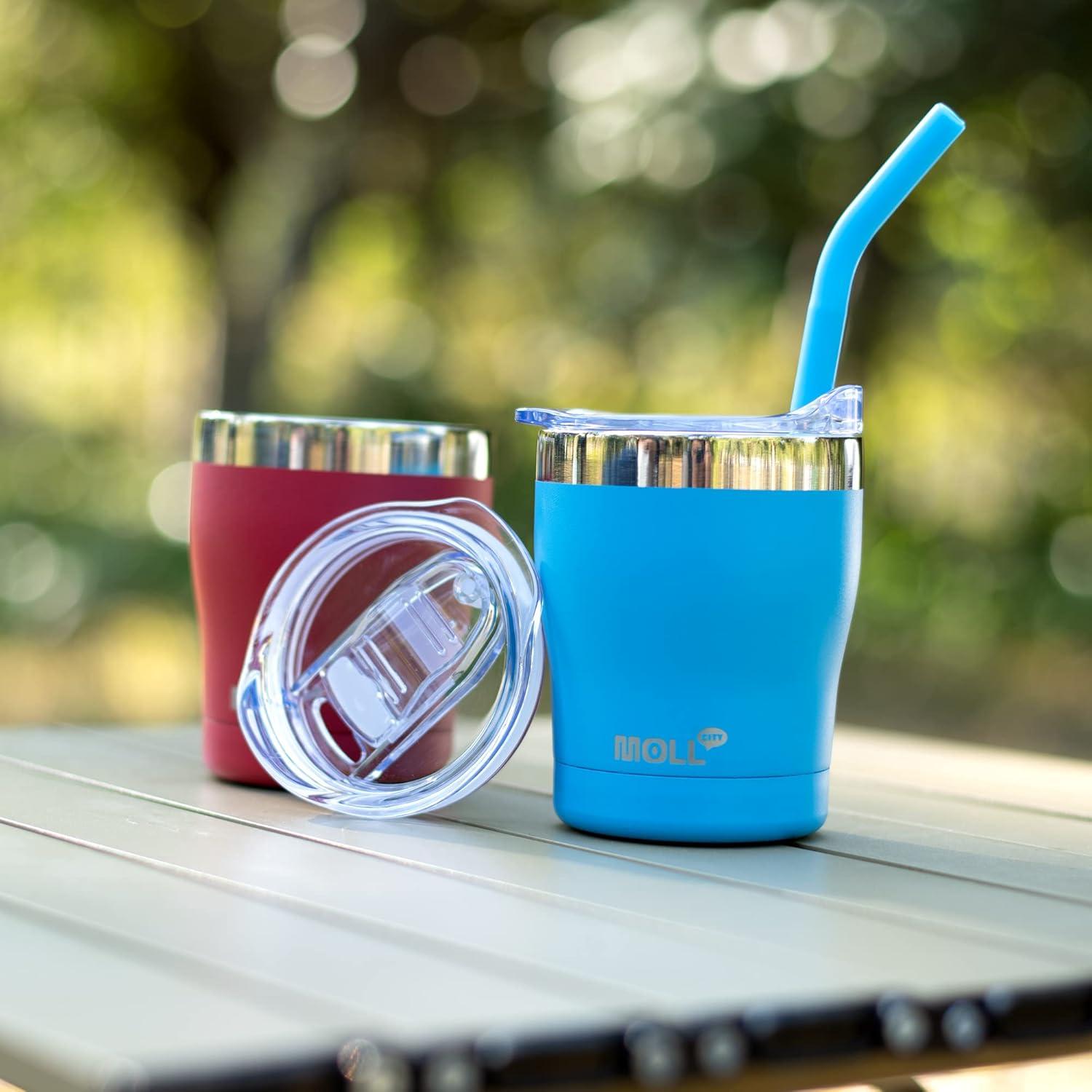 Vasos para Niños Mollcity 2 Paquete 266ml Acero Inoxidable