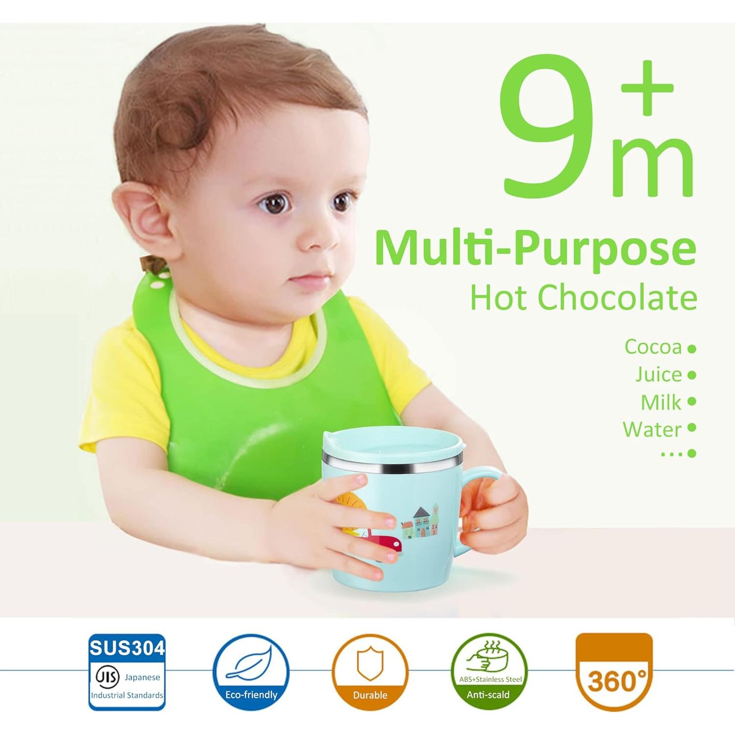 Taza Sippy Valueder Acero Inoxidable 198ml Azul Pavo Real