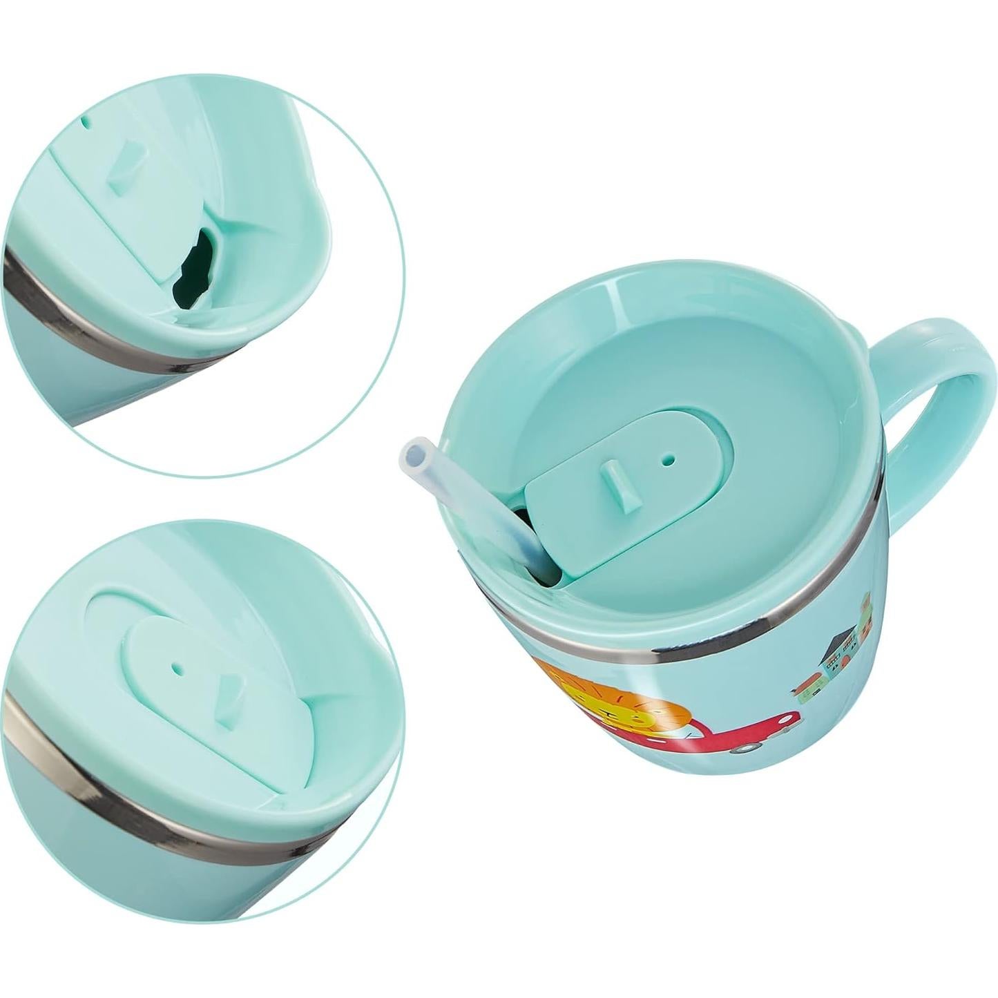 Taza Sippy Valueder Acero Inoxidable 198ml Azul Pavo Real