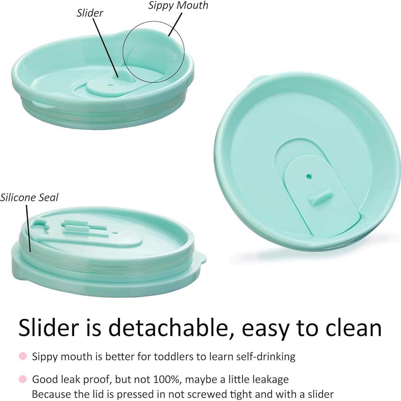 Taza Sippy Valueder Acero Inoxidable 198ml Azul Pavo Real